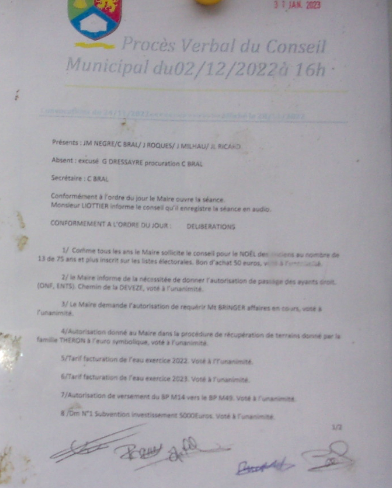 gentillesses du maire